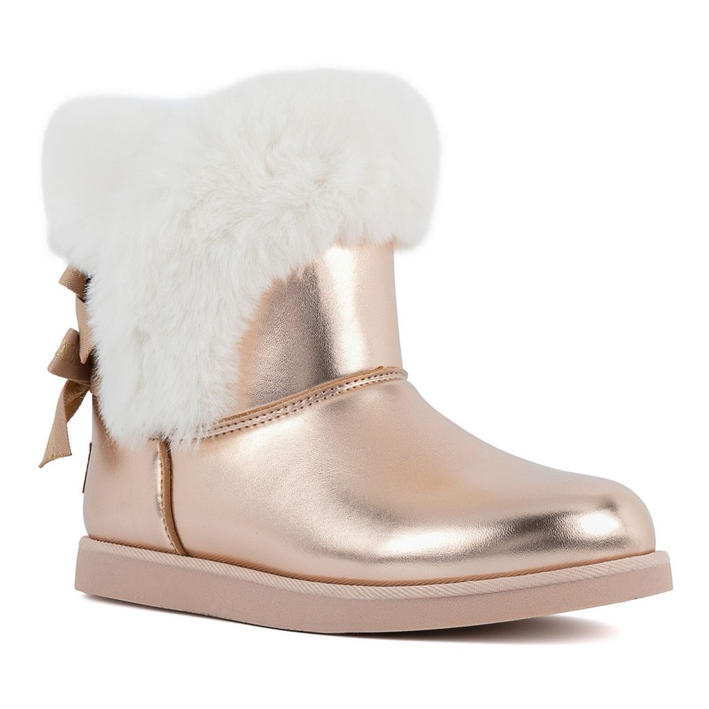 LMT: Juicy Couture Women Rose Gold Shimmer Boots